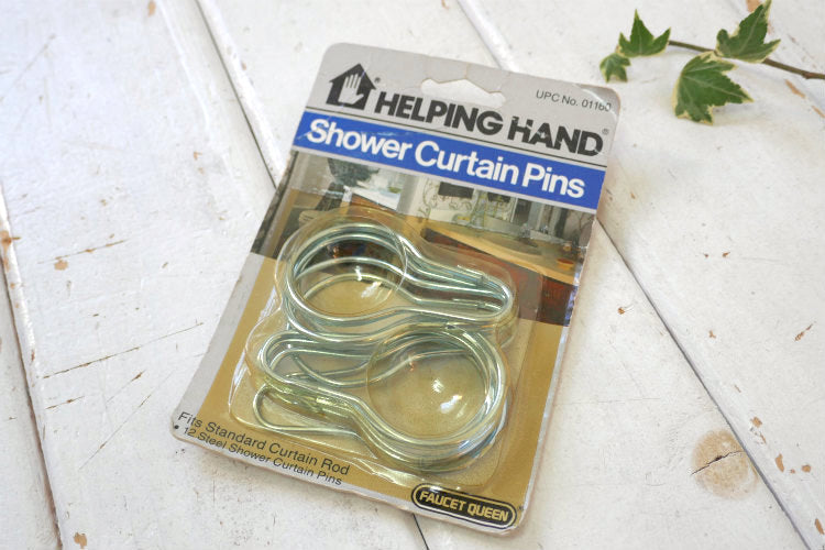 The Faucet Queen Inc Helping Hand ダルマ型 デッドストック ヴィンテージ シャワーカーテン フック 12個入り