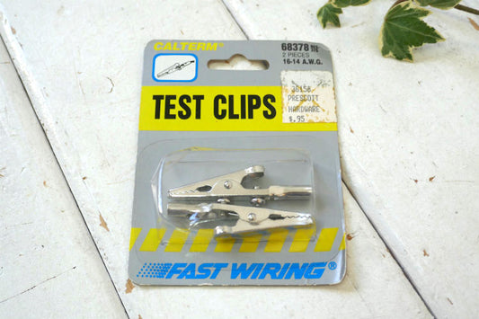 Calterm Inc Test Clips デッドストック 未使用 ワニ口クリップ 電気配線 クリップ USA２個入り