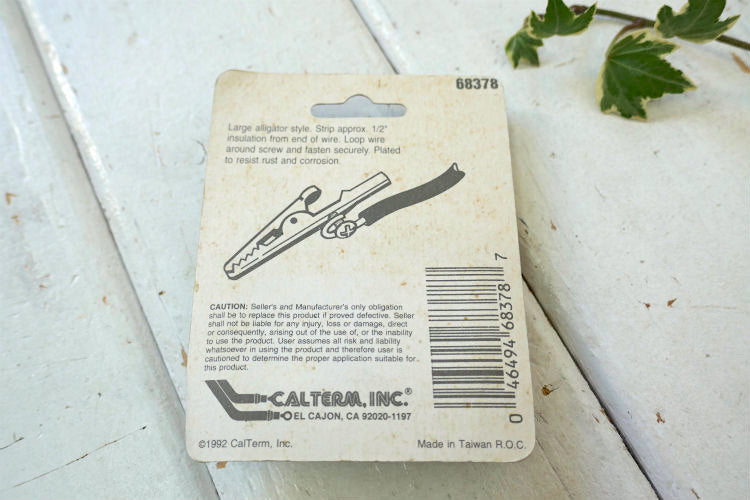 Calterm Inc Test Clips デッドストック 未使用 ワニ口クリップ 電気配線 クリップ USA２個入り