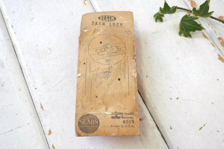 Sears Roebuck&Co シアーズ SASH LOCK 窓用 デッドストック未使用 ヴィンテージ サッシロック クレセント錠 三日月錠 建具金物 USA