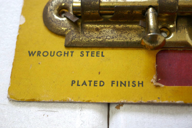 SHELBY METAL PRODUCTS 鍛鉄メッキ製 DIY デッドストック ヴィンテージ バレルボルト スライドボルト かんぬき ラッチ 金具 USA