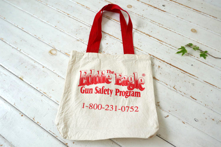 The Eddie Eagle Gun Safety Program エディーイーグル  全米ライフル協会 銃安全教育プログラム ヴィンテージ トートバッグ  USA キャラクター
