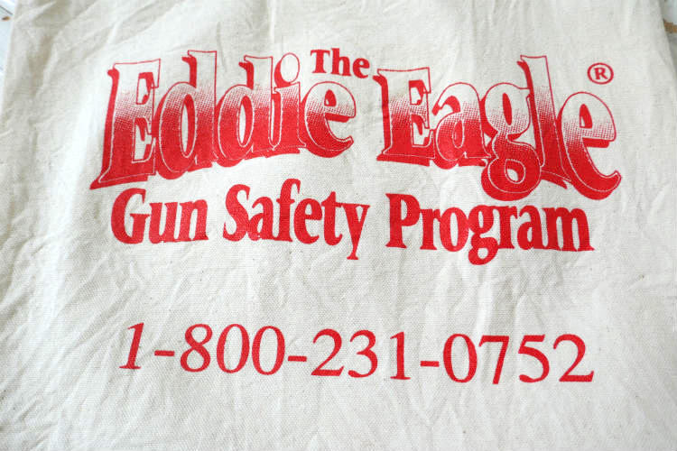 The Eddie Eagle Gun Safety Program エディーイーグル  全米ライフル協会 銃安全教育プログラム ヴィンテージ トートバッグ  USA キャラクター