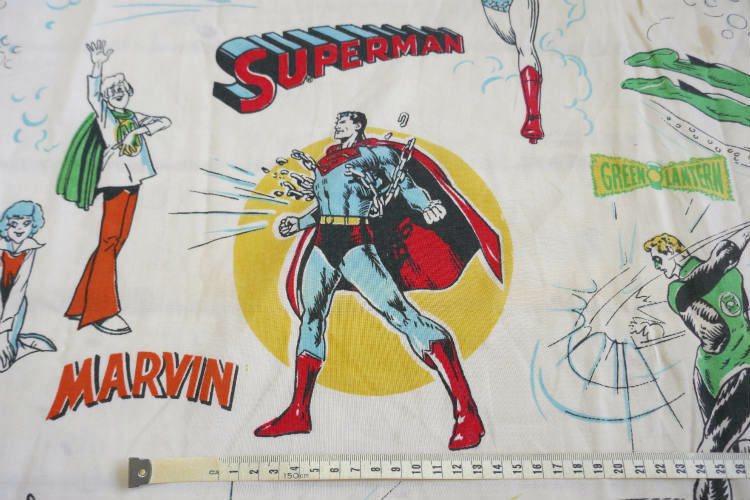 DCコミックス スーパーフレンズ ヒーロー スーパーマン バットマン アメコミ 70's ヴィンテージ ユーズドシーツ ベッドシーツ(ボックスタイプ)USA