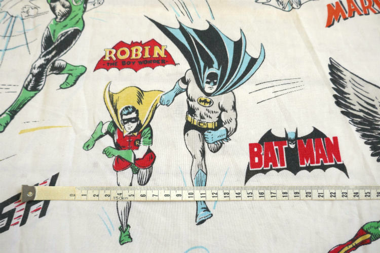 DCコミックス スーパーフレンズ ヒーロー スーパーマン バットマン アメコミ 70's ヴィンテージ ユーズドシーツ ベッドシーツ(ボックスタイプ)USA