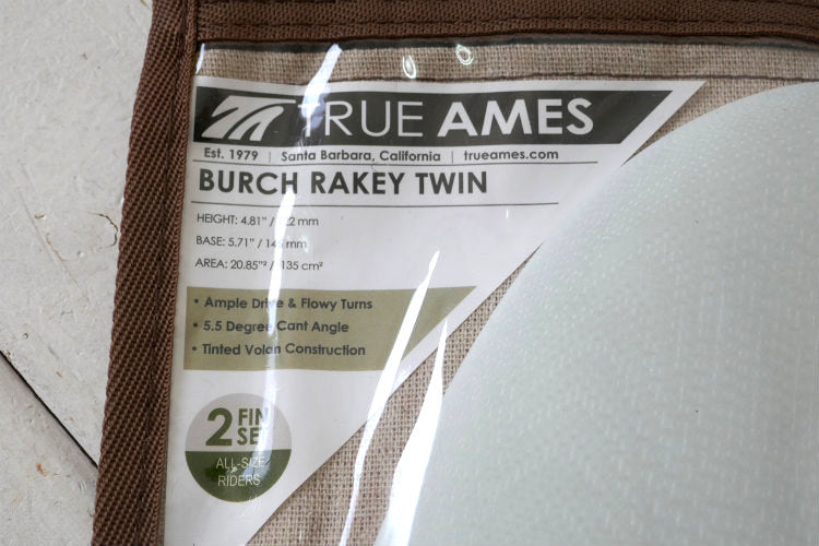 True Ames トゥルーアムス BURCH RAKEY TWIN ライアン・バーチ ツインフィン 2FIN SET キールフィン