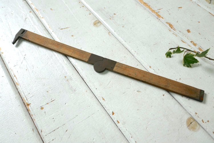STANLEY No.36 スタンレー Boxwood ノギス 木製×真鍮  折り畳み ヴィンテージ 定規 ルーラー 計測工具 USA