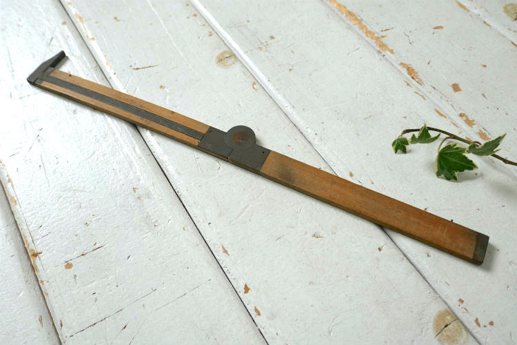 STANLEY No.36 スタンレー Boxwood ノギス 木製×真鍮  折り畳み ヴィンテージ 定規 ルーラー 計測工具 USA