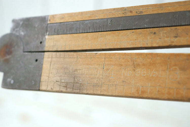 STANLEY No.36 スタンレー Boxwood ノギス 木製×真鍮  折り畳み ヴィンテージ 定規 ルーラー 計測工具 USA