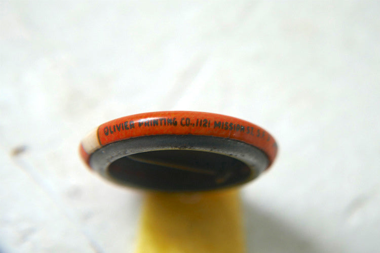 1952y SAN DIEGO CARPENTERS カーペンター AFoFL 大工 工務店 労働組合ヴィンテージ OLD　缶バッジ USA アクセサリー