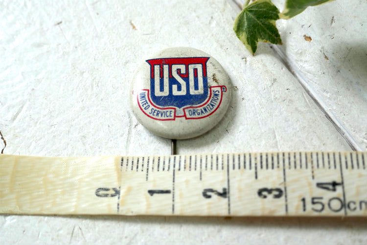 USO 1941's 米国軍隊 WWⅡ ヴィンテージ アクセサリー ミリタリー USA 缶バッジ 小物　第二次世界大戦