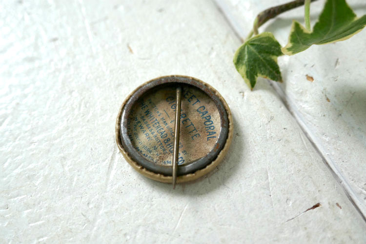 1896y ブラジルBRAZIL FLAG 国旗 ヴィンテージ OLD 缶バッジ  USA アクセサリーWhitehead&Hoag Co