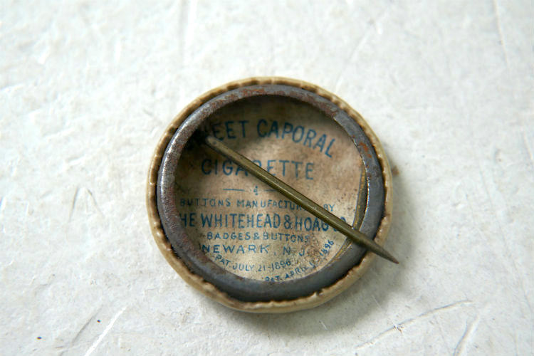 1896y ブラジルBRAZIL FLAG 国旗 ヴィンテージ OLD 缶バッジ  USA アクセサリーWhitehead&Hoag Co