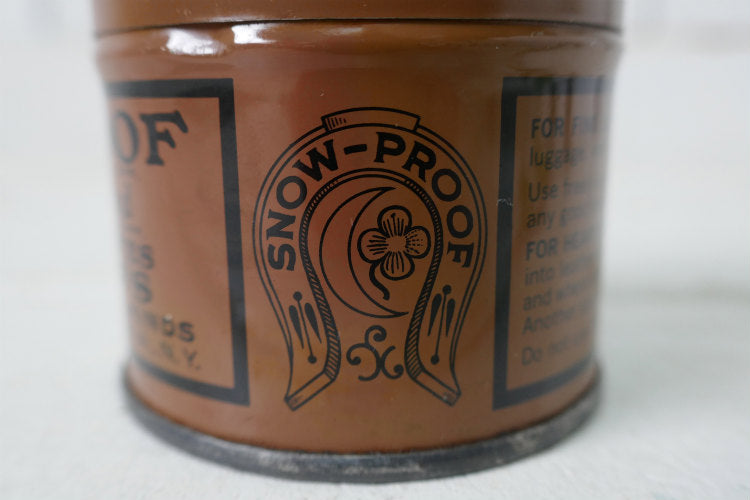 The Snow Proof Co ホースシュー 防雪 防水 レザークリーム ティン製 ヴィンテージ OLD ティン缶 USA