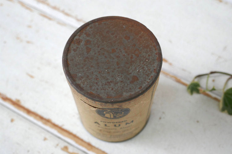 Pacific Pharmacal Laboratories  Ammonia Alum ティン製×厚紙製 アンティーク＆ヴィンテージ パウダー缶 USA