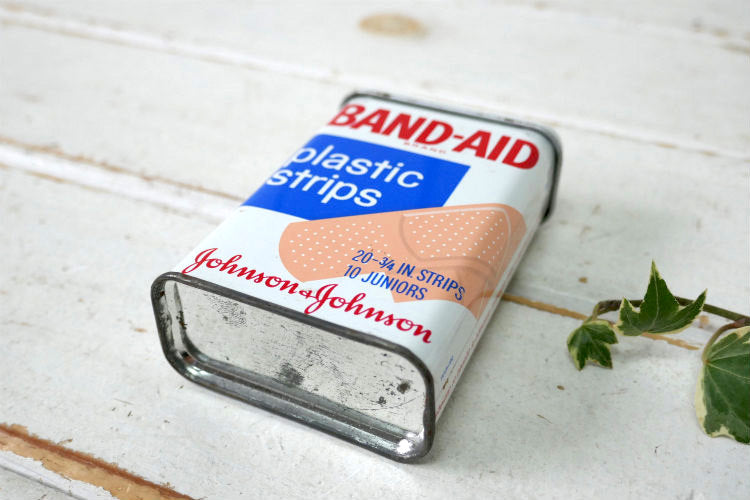 ジョンソン&ジョンソン BAND-AID バンドエイド 70's ヴィンテージ ティン缶 ブリキ缶 USA
