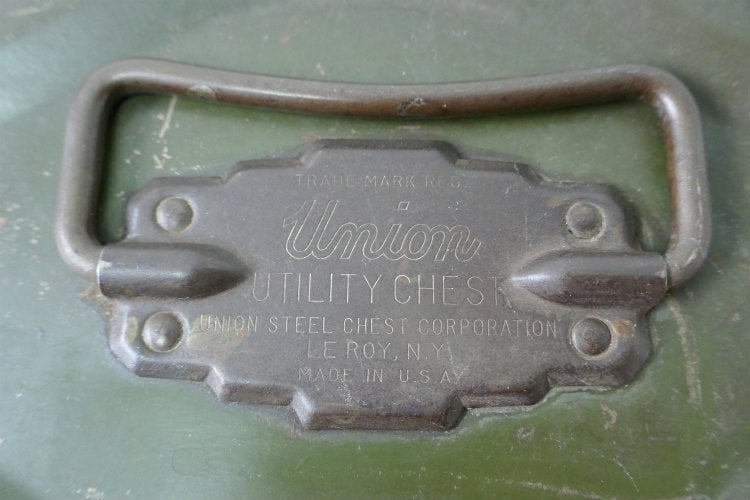 1940~1950y UNION UTILITY CHESTユニオン ユーティリティ チェスト 鍵&メジャー付き 2段式 ヴィンテージ ツールボックス 工具箱 オールドタックルボックス USA