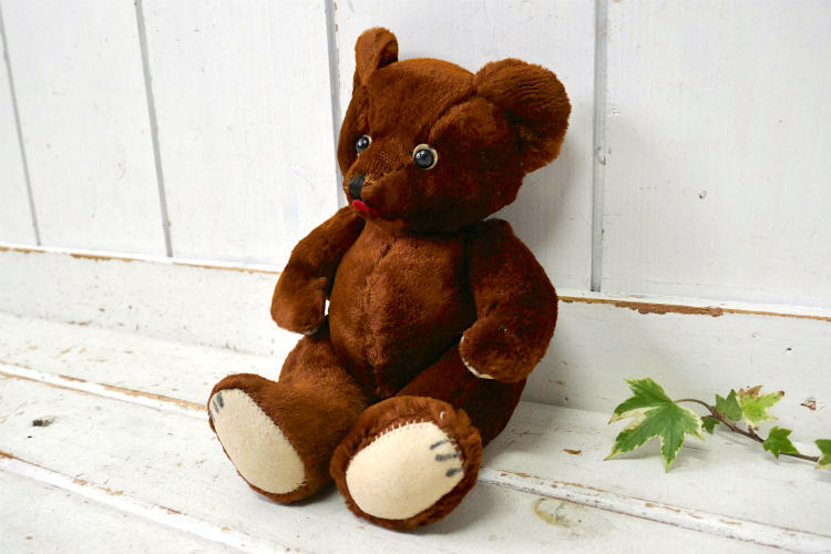 Teddy Bear テディベア 子グマ くま ジョイント式 1930〜1940s ヴィンテージ ぬいぐるみ ドール おもちゃ TOY USA