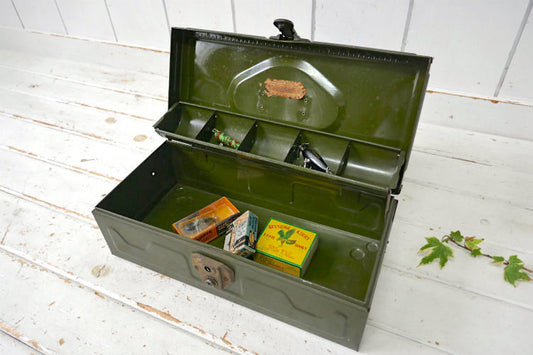 1940~1950y UNION UTILITY CHESTユニオン ユーティリティ チェスト 鍵&メジャー付き 2段式 ヴィンテージ ツールボックス 工具箱 オールドタックルボックス USA