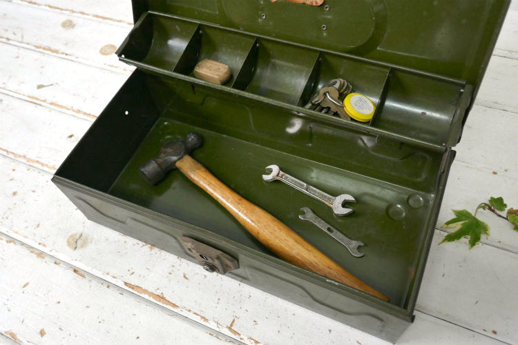 1940~1950y UNION UTILITY CHESTユニオン ユーティリティ チェスト 鍵&メジャー付き 2段式 ヴィンテージ ツールボックス 工具箱 オールドタックルボックス USA