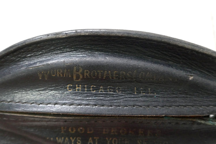 Wurm Brothers Co. CHICAGO レザー 本革 ヴィンテージ フットボール コインケース 小銭入れ キーホルダー USA