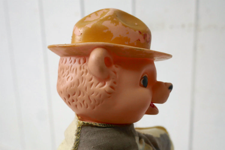 SMOKEY BEAR IDEAL TOY CORP スモーキーベア 60's ヴィンテージ  ハンド パペット ぬいぐるみ ソフビ ドール 人形 USA レア
