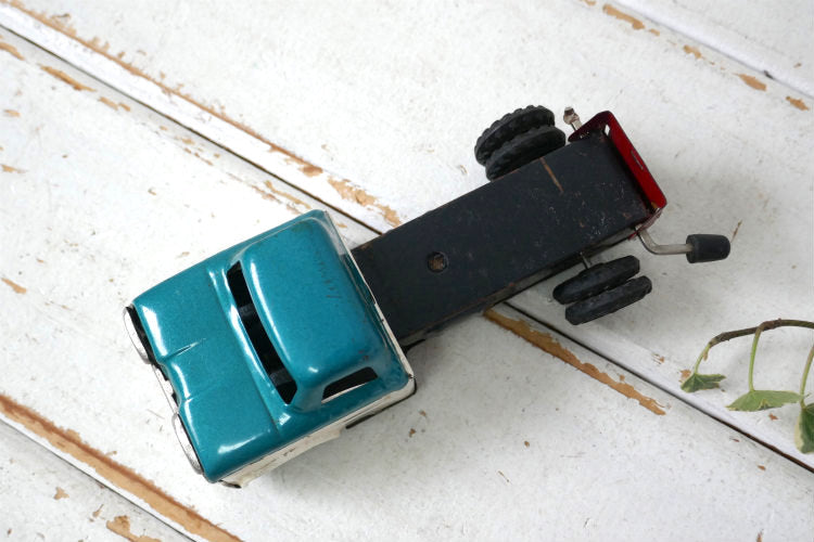1961y CHEVROLET シボレー ダンプ トラック アメ車 ヴィンテージ ブリキ自動車 ミニカー MADE IN JAPAN