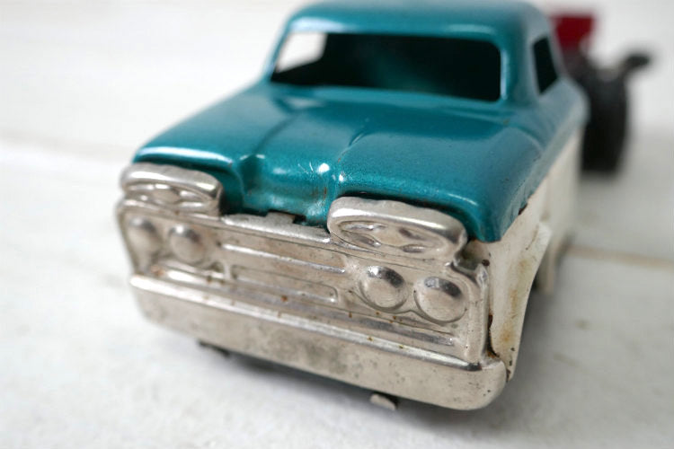 1961y CHEVROLET シボレー ダンプ トラック アメ車 ヴィンテージ ブリキ自動車 ミニカー MADE IN JAPAN