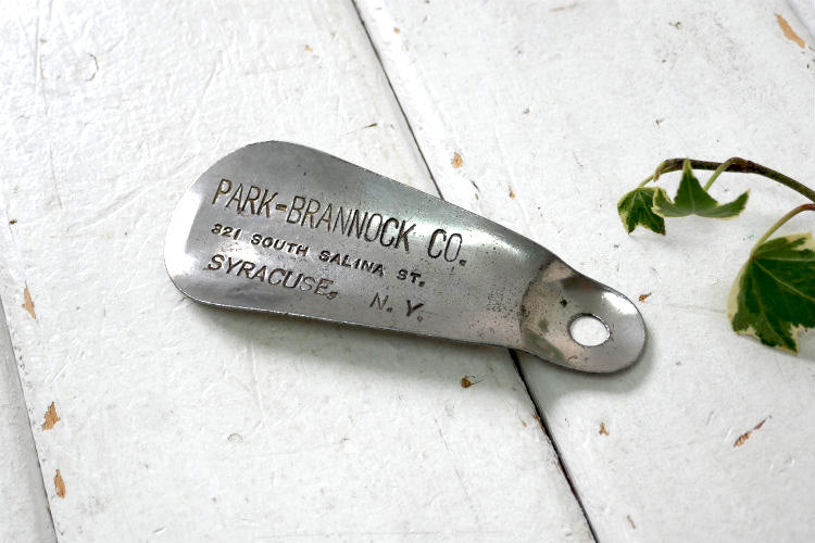 1906y ニューヨーク PARK-BRANNOCK ノベルティ アドバタイジング ヴィンテージ 靴べら シューホーン USA