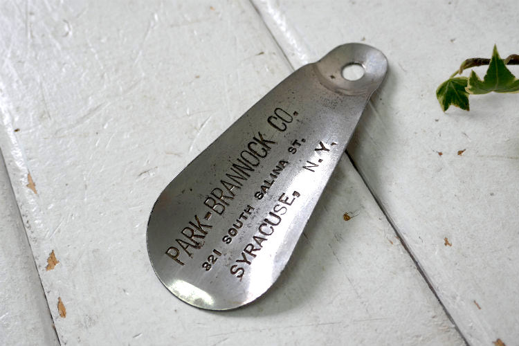 1906y ニューヨーク PARK-BRANNOCK ノベルティ アドバタイジング ヴィンテージ 靴べら シューホーン USA