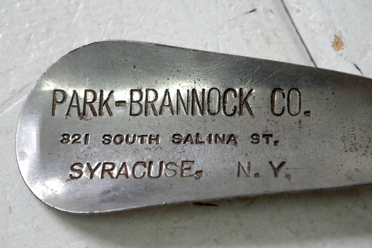 1906y ニューヨーク PARK-BRANNOCK ノベルティ アドバタイジング ヴィンテージ 靴べら シューホーン USA