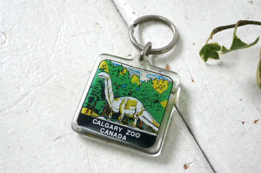 恐竜 CALGARY ZOO CANADA 1970~1980y カナダ カルガリー動物園 デッドストック ヴィンテージ キーホルダー