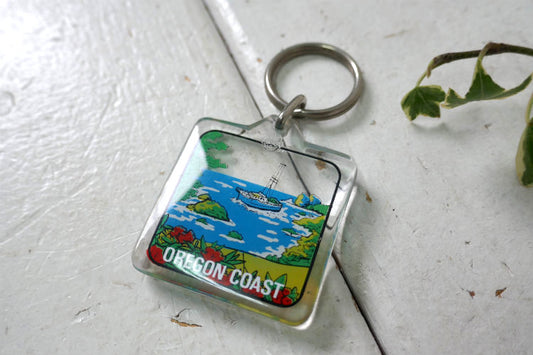 OREGON COAST 船 オレゴンコースト 1970~1980y デッドストック　ヴィンテージ　両面　キーホルダー