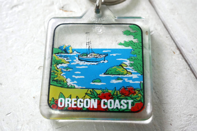 OREGON COAST 船 オレゴンコースト 1970~1980y デッドストック　ヴィンテージ　両面　キーホルダー