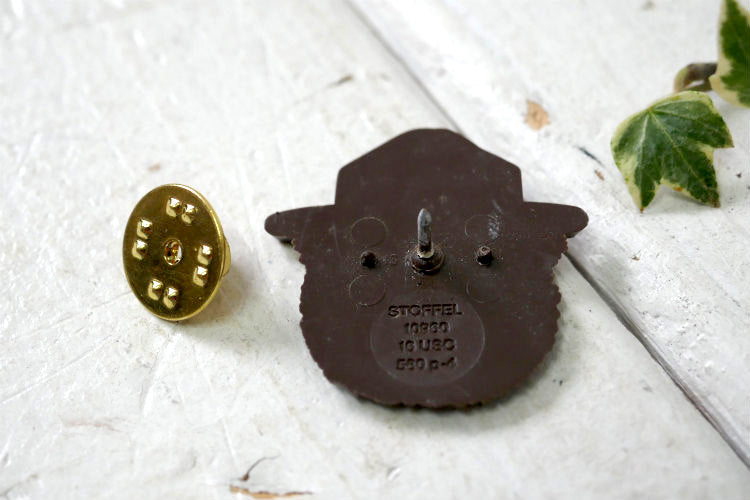 SMOKEY BEAR スモーキーベア ヴィンテージ ピンバッジ 熊 クマ USA 森林火災防止 キャラクター