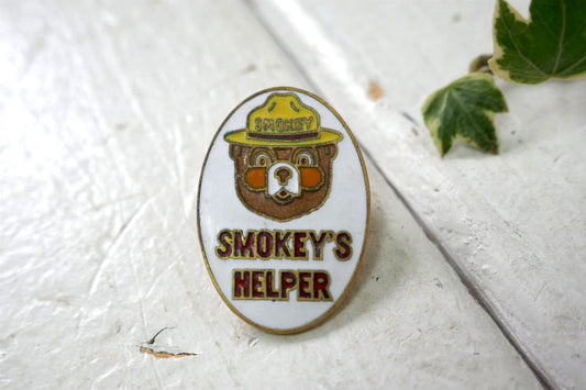 SMOKRY'S HELPERスモーキーベア SMOKEY BEARクマ  ピンバッジ ピンズ アドキャラ アメリカ 森林火災防止　キャラクター