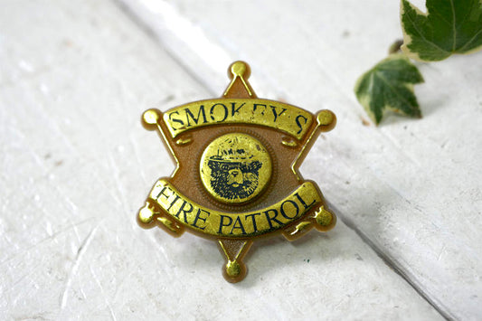 スモーキーベア SMOKEY'S FIRE PATROL ヴィンテージ　ピンバッジ ピンズ アメリカ 森林火災防止 キャンペーン キャラクター