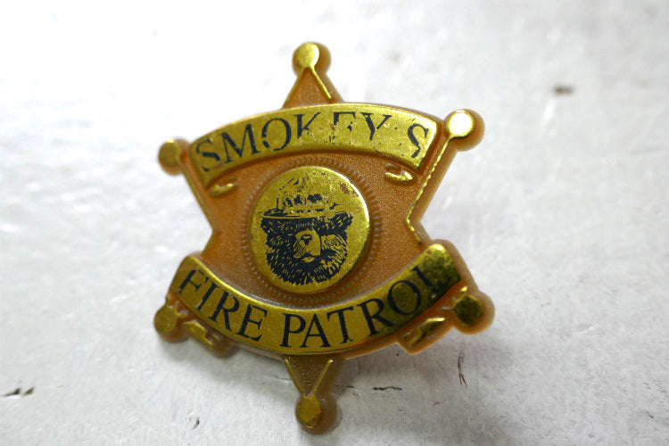スモーキーベア SMOKEY'S FIRE PATROL ヴィンテージ　ピンバッジ ピンズ アメリカ 森林火災防止 キャンペーン キャラクター