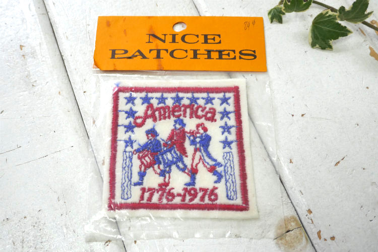 America  アメリカ合衆国 1776-1976 記念 ヴィンテージ 刺繍 ワッペン パッチ USA デッドストック