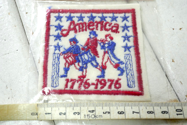 America  アメリカ合衆国 1776-1976 記念 ヴィンテージ 刺繍 ワッペン パッチ USA デッドストック