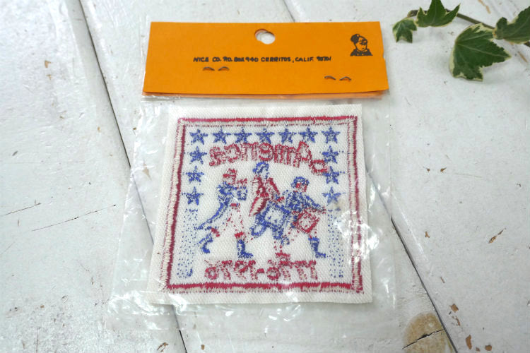 America  アメリカ合衆国 1776-1976 記念 ヴィンテージ 刺繍 ワッペン パッチ USA デッドストック