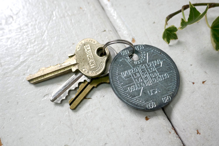 TEAM MECHANI プラグ用ツール ヴィンテージ 測定工具 キーホルダー Key 鍵3本付き USA