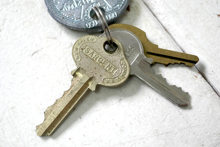 TEAM MECHANI プラグ用ツール ヴィンテージ 測定工具 キーホルダー Key 鍵3本付き USA