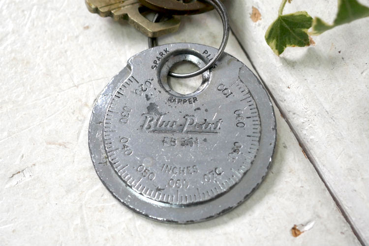 Blue point  ブルーポイント 工具 スパークプラグ ギャップツール　ヴィンテージ　キーホルダー　測定工具　鍵2本付き USA
