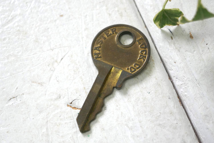 Master MILWAUKEE WIS U.S.A.  ヴィンテージ　MASTER LOCK CO マスターロック OLD キー　真鍮製　鍵　