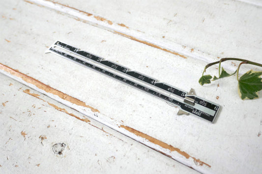 SEWING&KNITTING GAUGE ソーイング＆ニットゲージ スライド式マーカー付き 裁縫 服飾 デザイン ヴィンテージ　ルーラー　定規　物さし