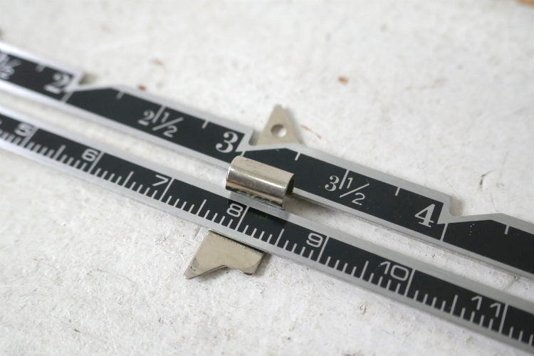 SEWING&KNITTING GAUGE ソーイング＆ニットゲージ スライド式マーカー付き 裁縫 服飾 デザイン ヴィンテージ　ルーラー　定規　物さし