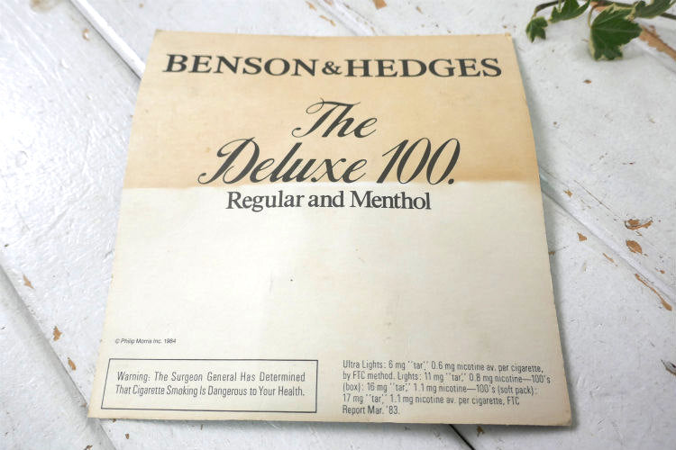 1984y Benson & Hedges ベンソン＆ヘッジス イギリス王室御用達 タバコ ノベルティ ゴールドトーン デッドストック ヴィンテージ キーホルダー キーチェーン USA