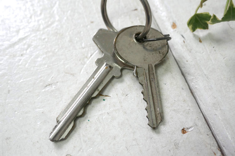 ラッキーライン LUCKY A-KEY SECURE ベルト装着型 キーホルダー　ヴィンテージ 鍵キー２本付き