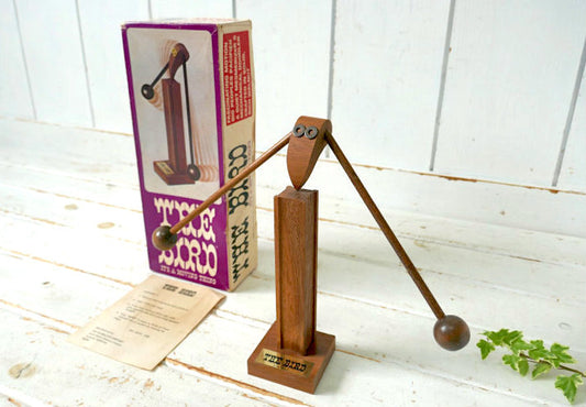ミッドセンチュリー モダン THE BIRD ウォルナット 木製 鳥 バード 箱付き 60's ヴィンテージ バランス オブジェ 置物 アート USA